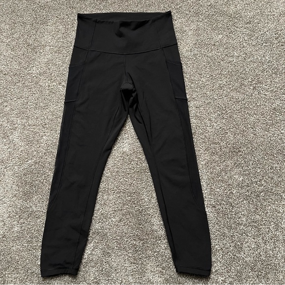 RARE Lululemon Seek The Heat Crop Sz 8 In Black - Picture 4 of 8